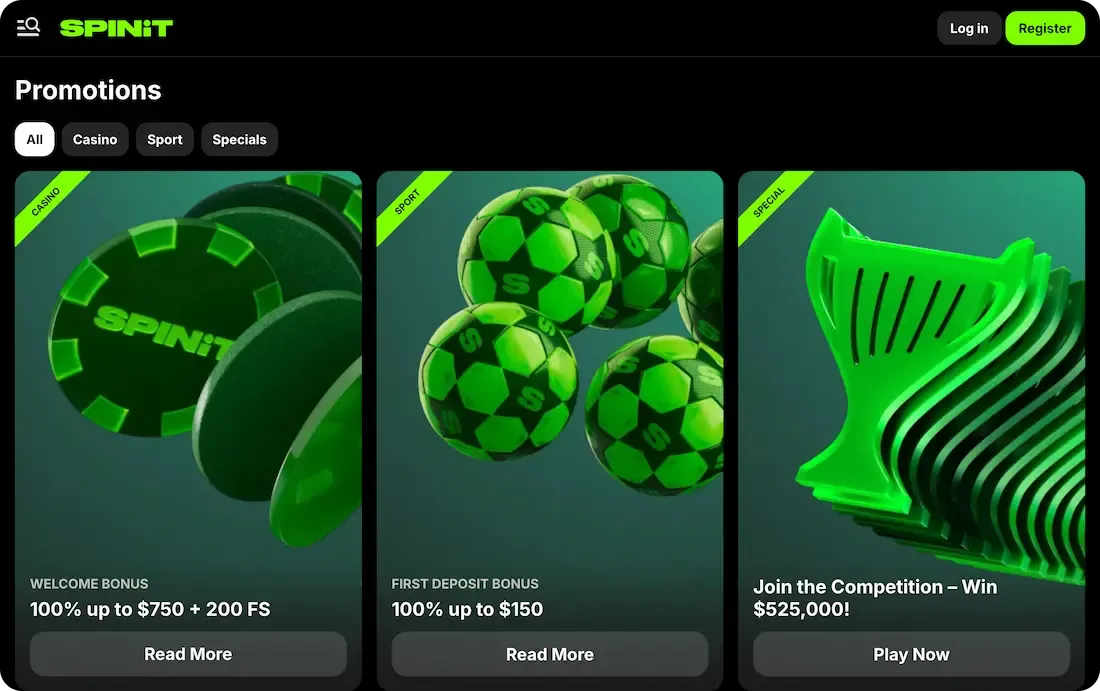 spinit casino bonus all